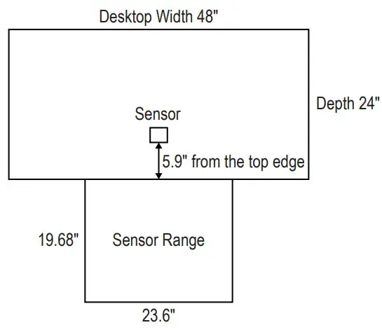 realspace 7500109 Smart Electric Height Adjustable Desk - Temperature