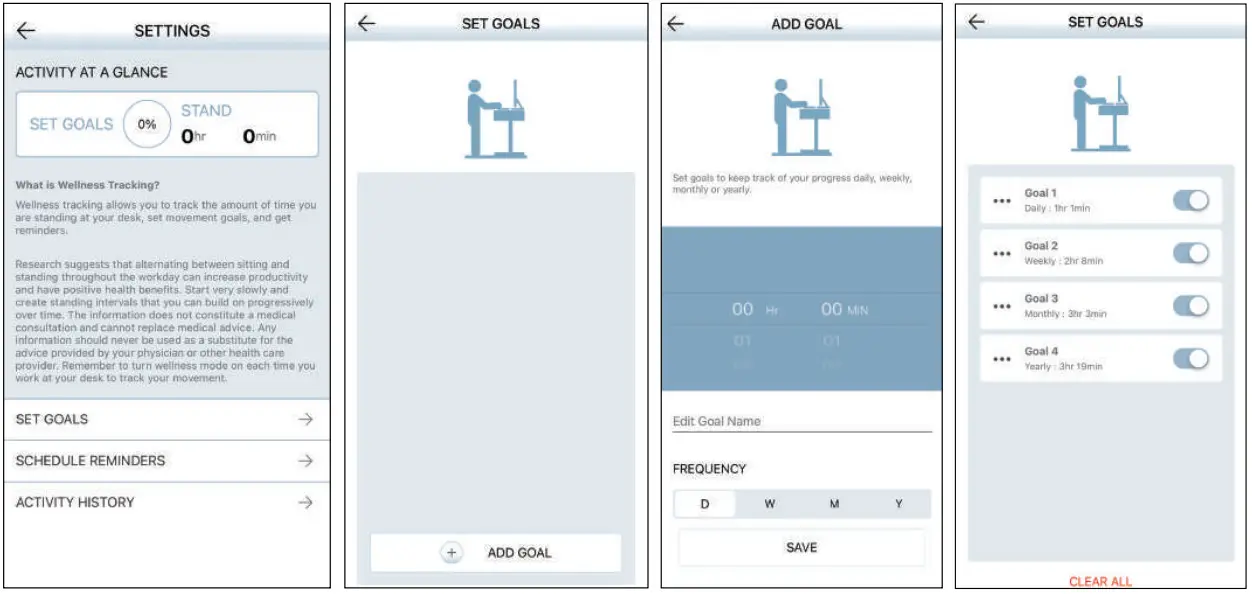 realspace 7500109 Smart Electric Height Adjustable Desk - Wellness Tracking