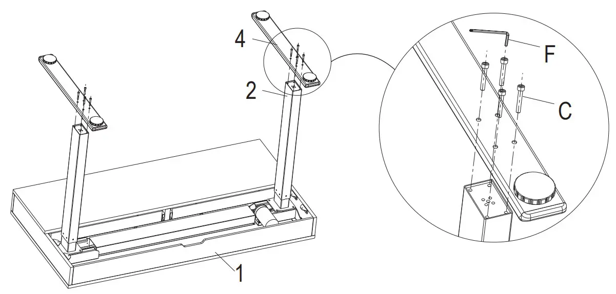 realspace 7500109 Smart Electric Height Adjustable Desk - lifting columns1