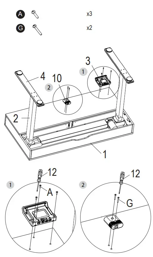 realspace 7500109 Smart Electric Height Adjustable Desk - sensor module