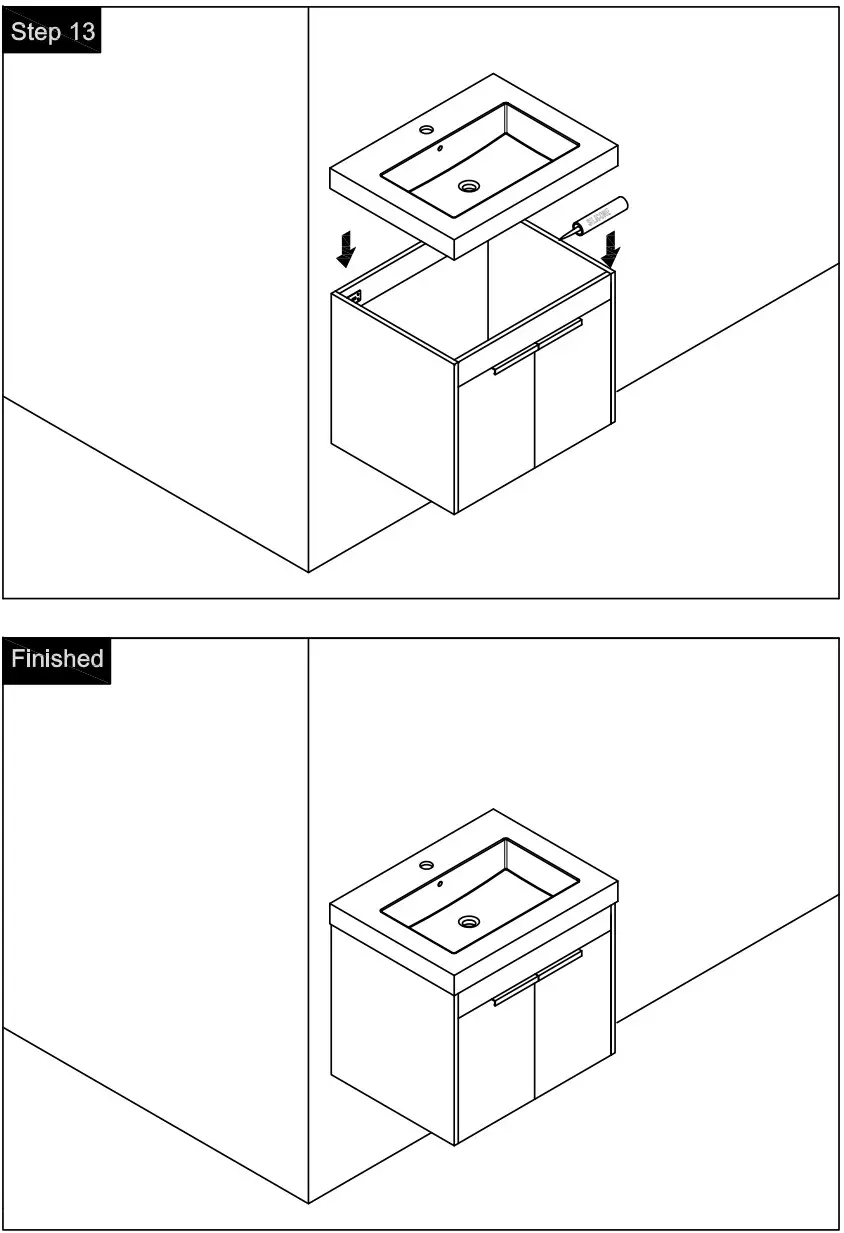 JimsMaison BV C021 Floating Bath Vanity Bath Vanity Bathroom Vanity Badmeubel - fig 10