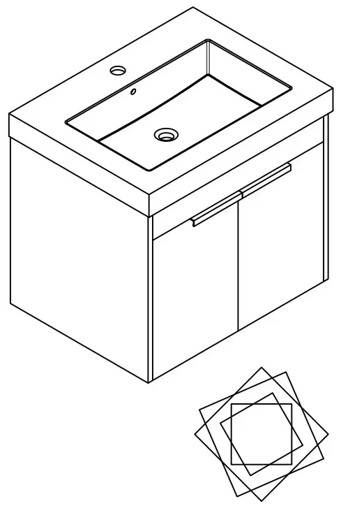 JimsMaison BV C021 Floating Bath Vanity Bath Vanity Bathroom Vanity Badmeubel