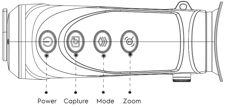 AMCREST TA10 256 Thermal Monocular Camera - Button Description
