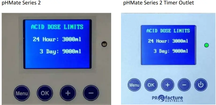 PROfacture Series 2 pHMate Controller - Limit Function