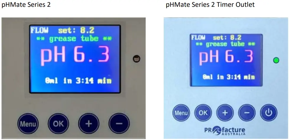 PROfacture Series 2 pHMate Controller - Main Screen