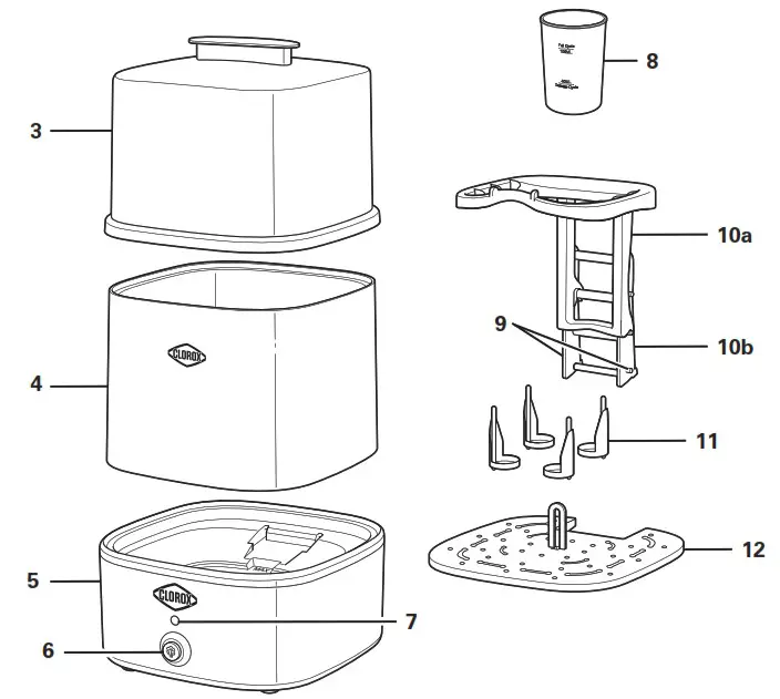 CLOROX 86900 Steam Sanitizer - Parts and Features 2