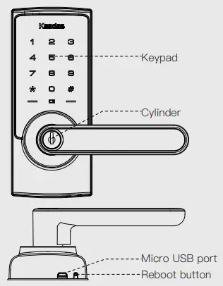 Kaadas-RX-B-Lever-Smart-Lock-FIG-2