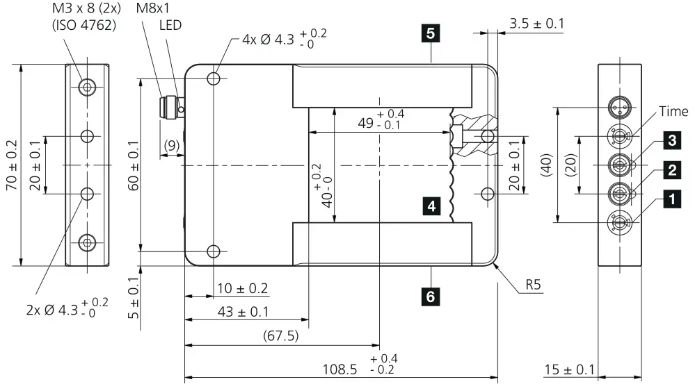 di soric OGWSD 40G3 T3 Frame Light Barrier - sensitivity