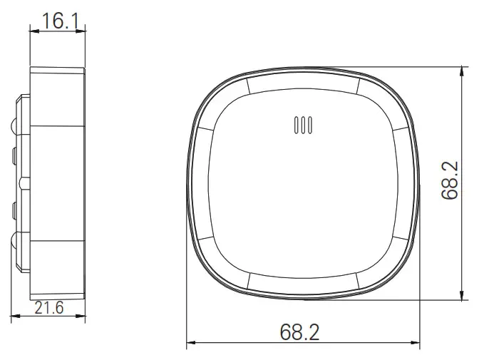 namron 3.04.12881 Zigbee Water Leak Sensor - MEASURES