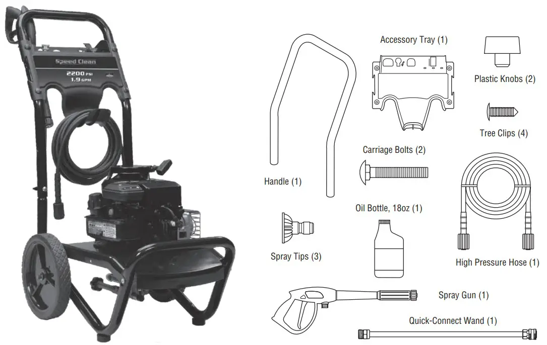 Speed Clean 2200 PSI Pressure Washer - fig