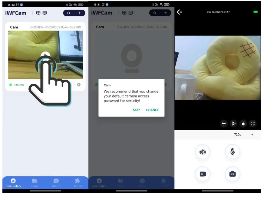 Veroyi 1528 Mini WiFi Camera - setting 3
