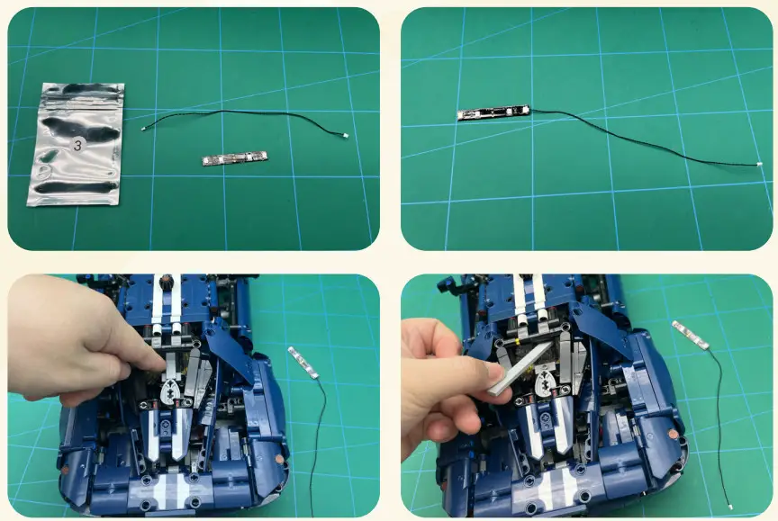 GAME OF BRICKS 42154 Light Kit for Ford GT 2022 - fig 10