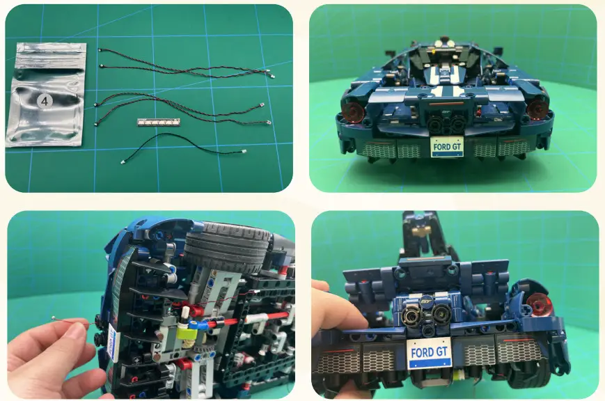 GAME OF BRICKS 42154 Light Kit for Ford GT 2022 - fig 13