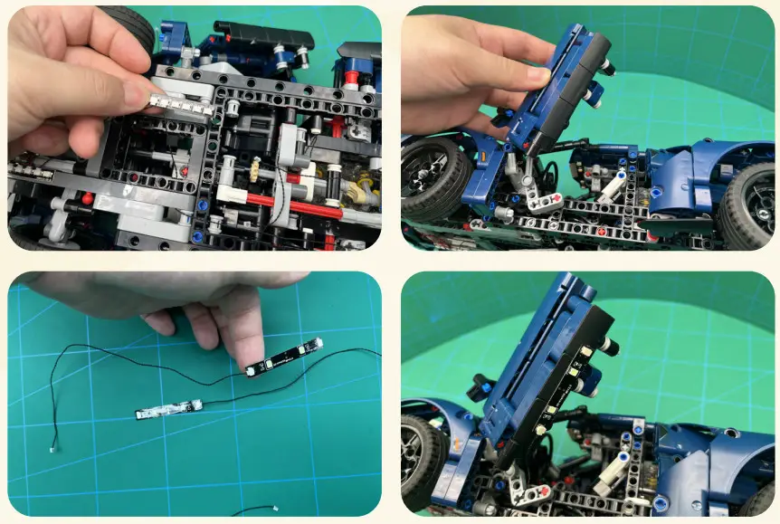 GAME OF BRICKS 42154 Light Kit for Ford GT 2022 - fig 21