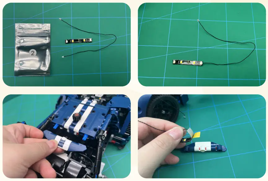 GAME OF BRICKS 42154 Light Kit for Ford GT 2022 - fig 7