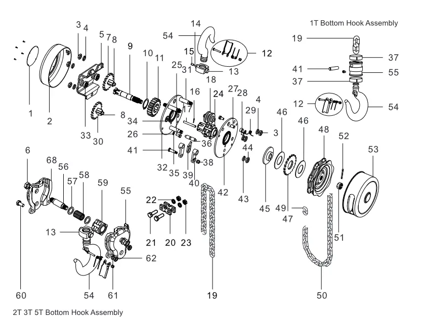 X-POWER 1 Ton Chain Hoist - Fig 1