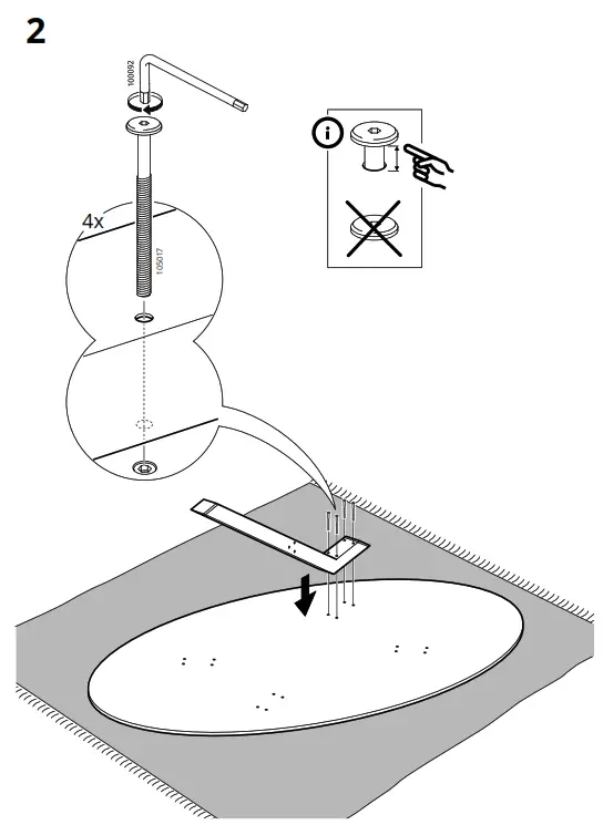 IKEA 405.563.18 MARIEDAMM White-Stone Effect Table - Figure3