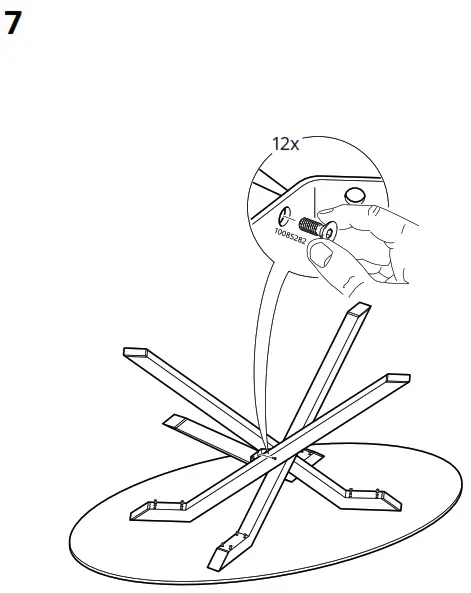 IKEA 405.563.18 MARIEDAMM White-Stone Effect Table - Figure8