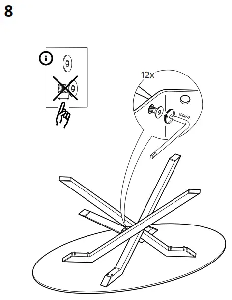 IKEA 405.563.18 MARIEDAMM White-Stone Effect Table - Figure9