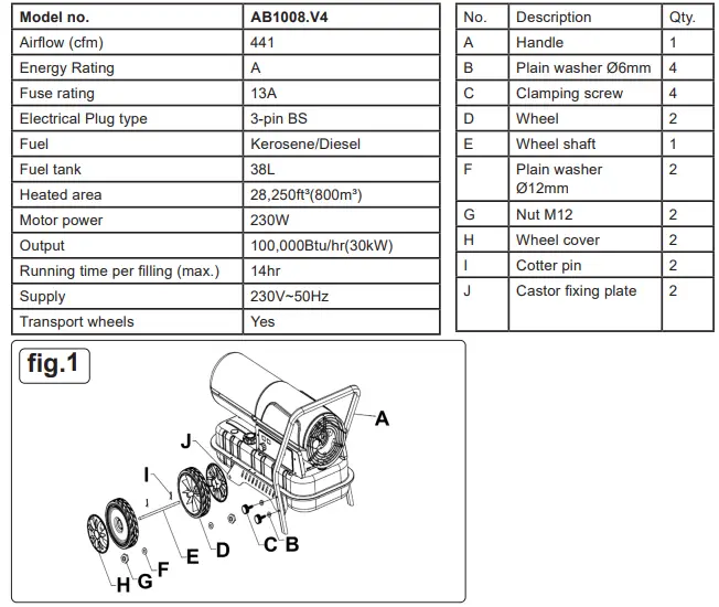 SEALEY-AB1008-Space-Warmer-Paraffin-Kerosene-Diesel-Heater-fig-3