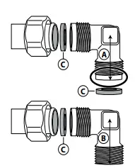 INDESIT TH 752 -I Built In Hob 5 Burners Power Flame - GAS CONNECTION