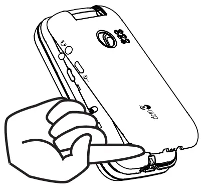 doro 6820 4G Unlocked Flip Phone - battery cover