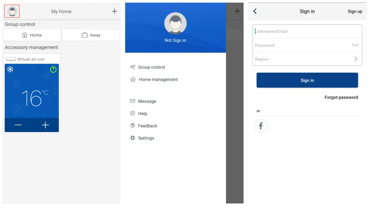 wilfa EWPE Smart App User - Sign in