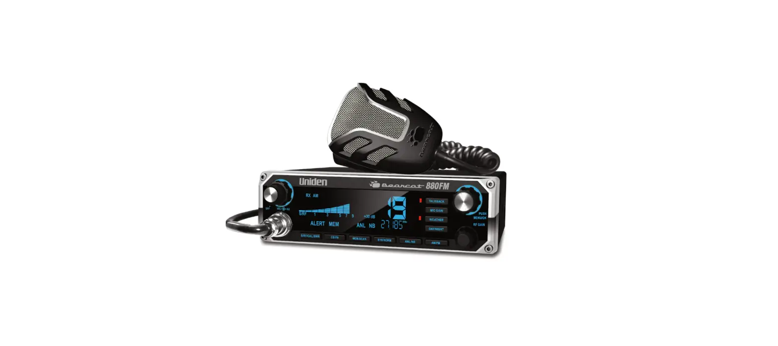 Uniden Bearcat 880fm Compact Am Or Fm Cb Radio Owner's Manual