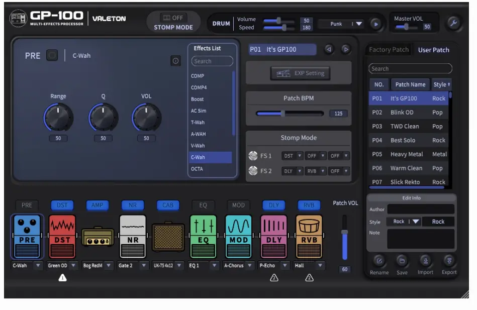 Valeton-GP-100-Multi-Effects-Processor -41