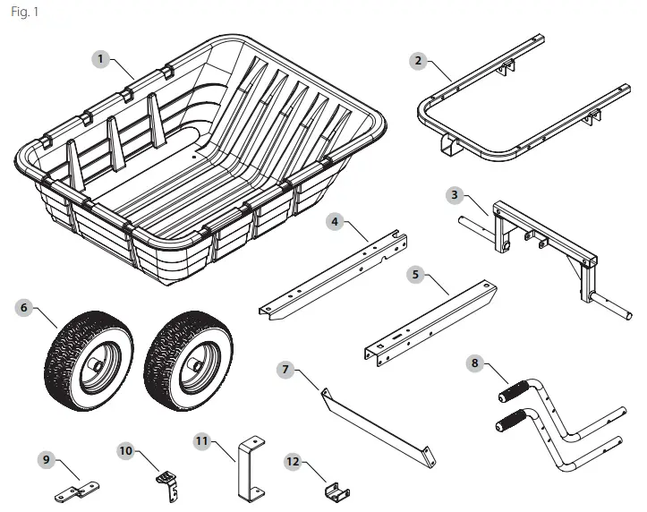 DEWALT 2-196 10 cu. ft. Swivel Cart -