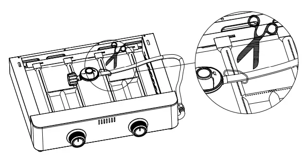 MONUMENT GRILLS 56045 Liquid Propane Gas Grill Griddle - nylon ties