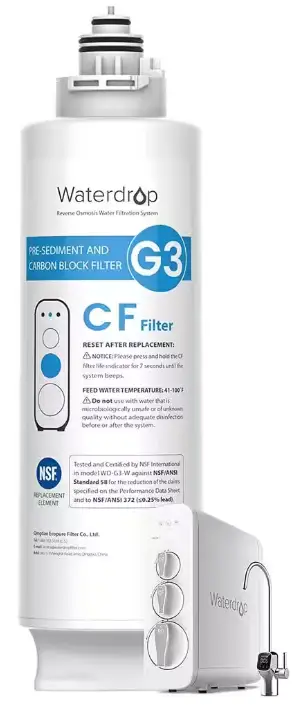 Waterdrop B-WD-G3-N1CF Reverse Osmosis System CF Replacement Water Filter Cartridge