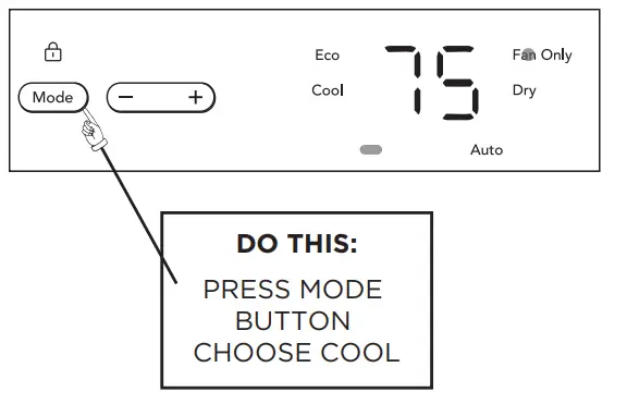 GHWQ105WD1 Frigidaire Gallery 10,000 BTU U Shape Window Room Air Conditioner - COOL FEATURE