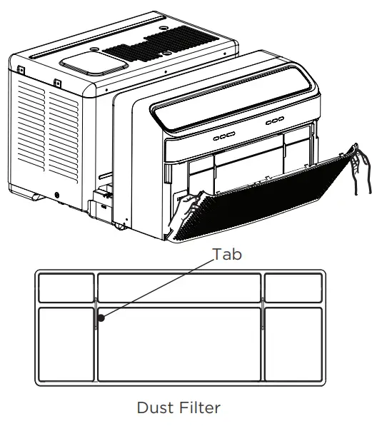 GHWQ105WD1 Frigidaire Gallery 10,000 BTU U Shape Window Room Air Conditioner - Dust Filter
