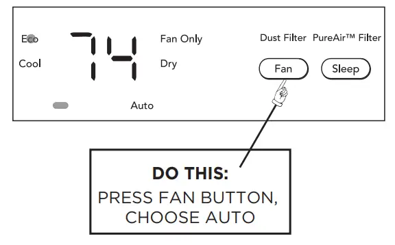 GHWQ105WD1 Frigidaire Gallery 10,000 BTU U Shape Window Room Air Conditioner - FAN FEATURE