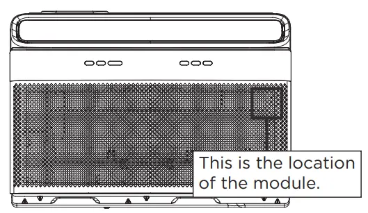 GHWQ105WD1 Frigidaire Gallery 10,000 BTU U Shape Window Room Air Conditioner - Host device Labeling