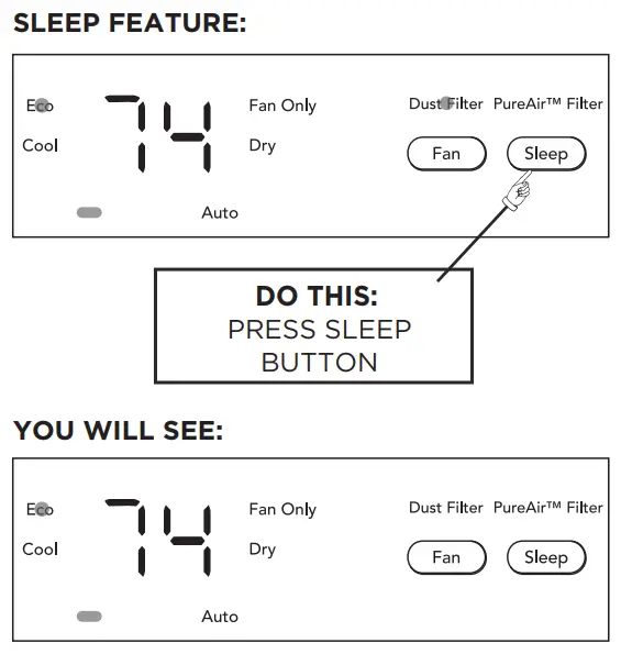 GHWQ105WD1 Frigidaire Gallery 10,000 BTU U Shape Window Room Air Conditioner - SLEEP FEATURE