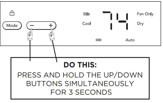 GHWQ105WD1 Frigidaire Gallery 10,000 BTU U Shape Window Room Air Conditioner - TEMPERATURE SCALE