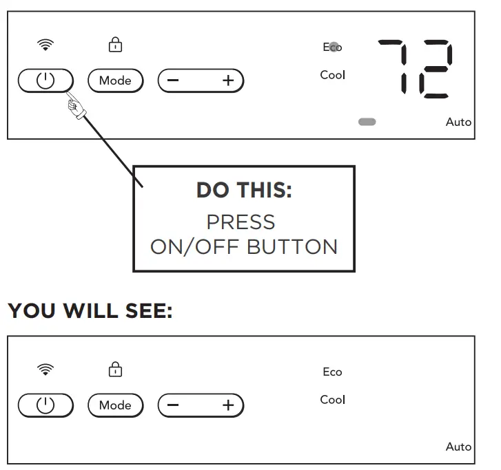GHWQ105WD1 Frigidaire Gallery 10,000 BTU U Shape Window Room Air Conditioner - TEMPERATURE SETTING