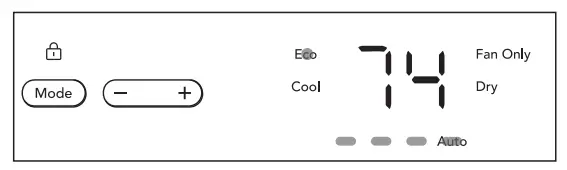GHWQ105WD1 Frigidaire Gallery 10,000 BTU U Shape Window Room Air Conditioner - TEMPERATURE SETTING