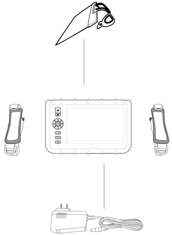 PCE-VE 1000 Videoscope - Display with included accessories