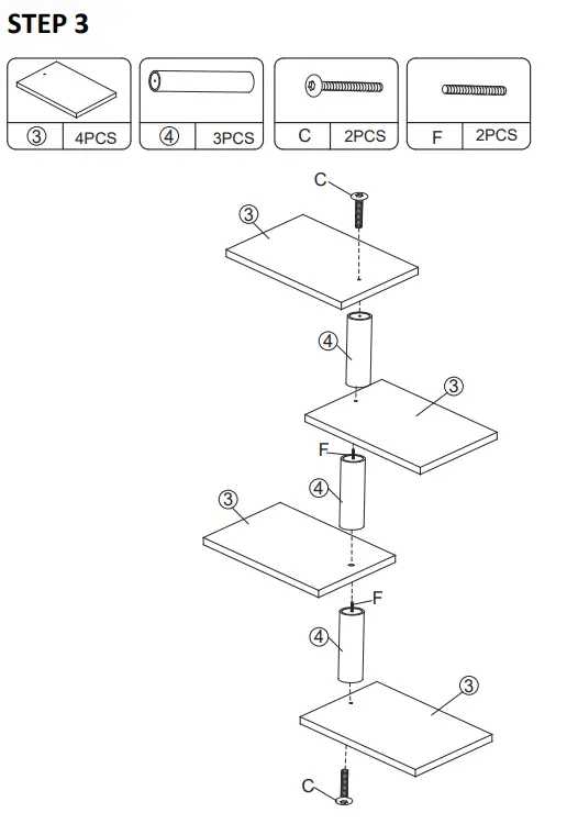 Coziwow-CW12E0506-5-Pieces-Wall-Mounted-Cat Tree-Shelves (10)