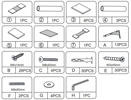 Coziwow-CW12E0506-5-Pieces-Wall-Mounted-Cat Tree-Shelves (6)