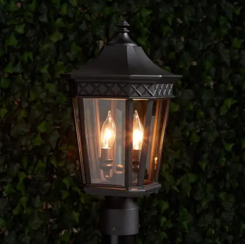 SIGNATURE HARDWARE 440649 Black Outdoor Wall Light