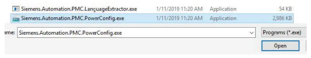 How to configure a new COM35 with powerconfig