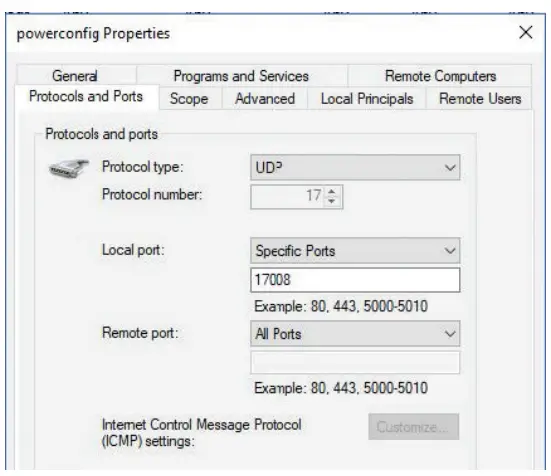How to configure a new COM35 with powerconfig