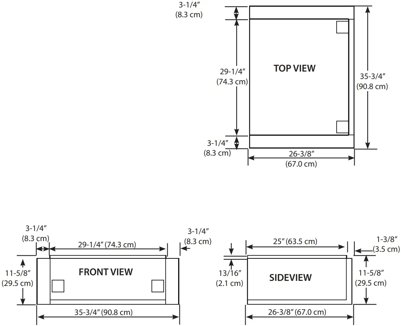 Insulated Jacket Dimensions
