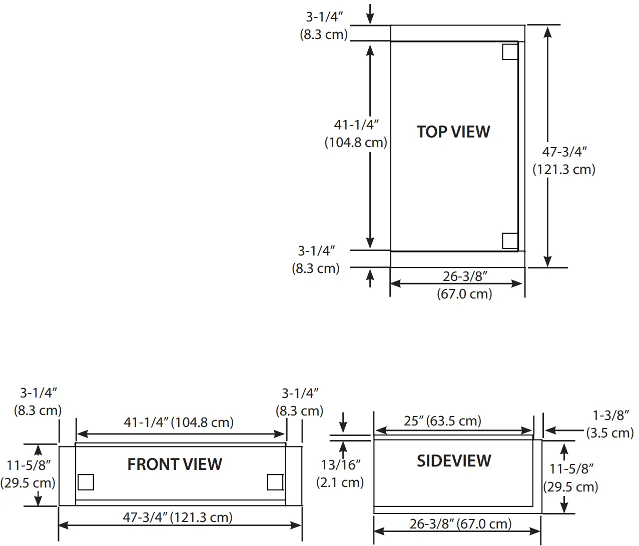Insulated Jacket Dimensions