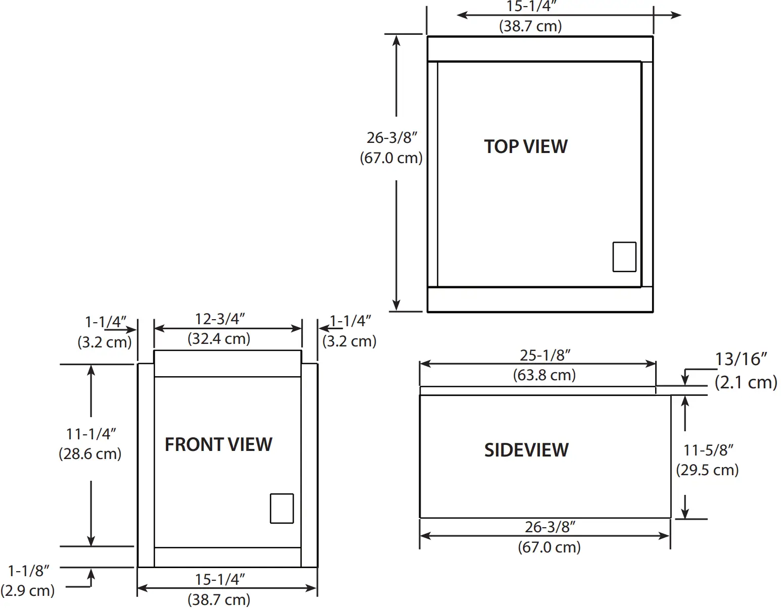 Insulated Jacket Dimensions