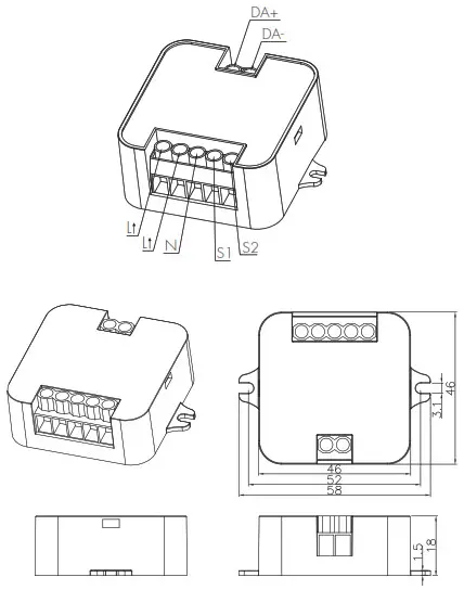 HYTRONIK HBEM8200D F Dali-to-Bluetooth Converter, Translator Module - fig 1